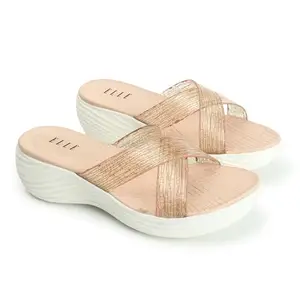 Elle Women's Comfortable and Stylish Sandal for Party Office UseI Daily Use EL-ST-Wn-41 Pink Wedge 8 Kids UK