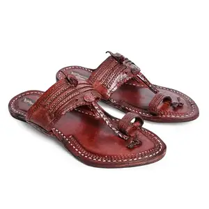 Kolhapuri Chappal for Men| Kolhapuri Slippers for Men| kolapuri chapal Men| Leather Slippers for Men| Leather Chappal for Men-CS-AB- PC1 BR-10