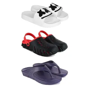 DRACKFOOT Men's Sandals | Lightweight Wear| Stylish & Easy to Wear For Men'S GR-SAN-(3-COMBO)-3030-3148-3153-7