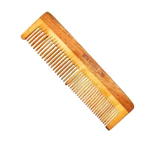 BlackLaoban Handmade Wooden Combs Big Size Kacchi Neem Wood Comb Set - Neem Comb Combo For Men & Women Hair Growth - Anti Dandruff, Detangling Hair Fall Control Kanghi Dual Tooth