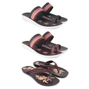 Women's Comfortable Sandal,Casual Lightweight Sandal for Everyday Wear | PCR-(3-COMBO)-1992-1990-O21-7