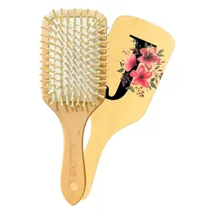 Allure Personalised Letter J Paddle Hair Brush