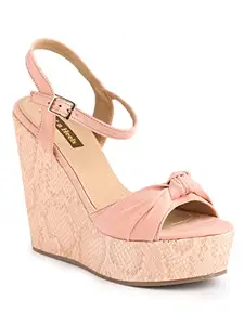 Flat n Heels Womens Pink Sandals FnH 8213-PK