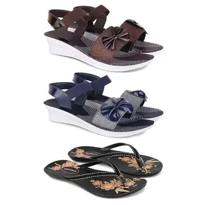 Women's Comfortable Sandal,Casual Lightweight Sandal for Everyday Wear | TBS-(3-COMBO)-1970-1972-O20-5