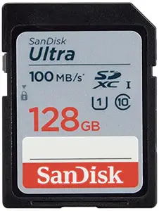 SanDisk 128GB Ultra SDXC UHS-I Memory Card - 100MB/s, C10, U1, Full HD, SD Card - SDSDUNR-128G-GN6IN price in India.