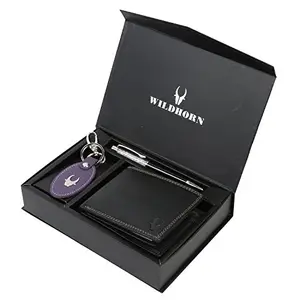 WildHorn Men’s Black Wallet Combo