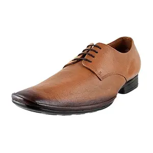 Mochi Men Tan Leather Formal Shoes-10 UK (44 EU) (19-1891)