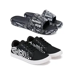 BERSACHE Chappal for Men | Perfect Flip-Flops for Men (Multicolour) (Pack of 2) Combo(MM)-1875-1224