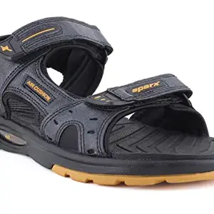 Sparx Men SS-588 Black Golden Floater Sandals (SS0588G_BKGO_0007)