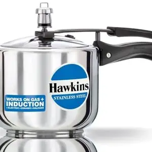 Hawkins Stainless Steel Induction Compatible Inner Lid Pressure Cooker, 3 Litre, (HSS3W) Wide
