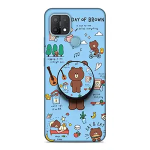 Screaming Ranngers Designer Printed Hard Matt Finish Mobile Case Back Cover with Mobile Holder for Oppo A15 / A15S (Teddy/Cartoon/Kids)