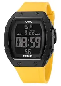 V2A Digitron 2209 Tonneau Design Digital Sports Watch for Men & Boys | Alarm, Stopwatch, 12/24H | 3 ATM Water Resistant | Luminous Display | | Sports, Fitness, Outdoor & Training| Gifts for Men & Boys