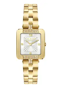 Ted Baker TB Iconic Collection Women's Analog White Dial Coloured Quartz Watch, Rectangle Dial with 33 Case Width - BKPMSS3049I