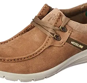 Woodland Men's Dubai Khaki Leather Casual Shoe-11 UK (45 EU) (GC 3446119NW)