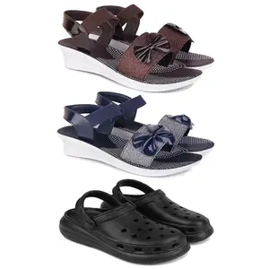 Trendy Open-Toe Sandals for Women – Soft Padded Footbed, Summer Wear | (COMBO-3)-1970-1972-O23-8-EURO-39