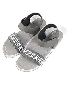 WalkTrendy Womens Synthetic Grey Sandals - 5 UK (Wtwf462_Grey_38)