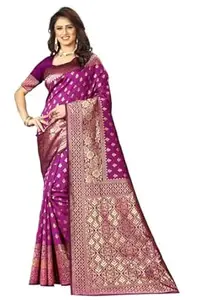 Shasmi Women's Banarasi Saree Pure Kanjivaram Silk Saree Soft new ladies 2026 Design Wear Pattu Sarees Latest Cotton Party Sari collections With Blouse Piece for Wedding sadi (PARI 73)