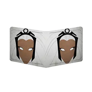 Bhavithram Products Superhero Design White Canvas, Artificial Leather Wallet-PID34402