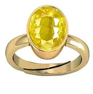 14.25 Ratti 13.67 Carat Certified Unheated Untreatet AAA++ Quality Natural Yellow Sapphire Pukhraj Gemstone Ring for Women's and Men's