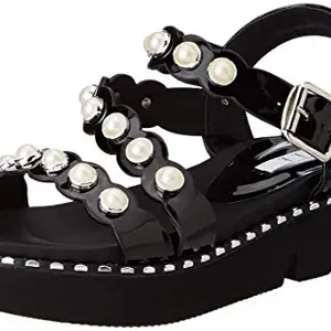 ELLE Women Black Fashion Sandals-3 UK/India (36 EU) (998-1)