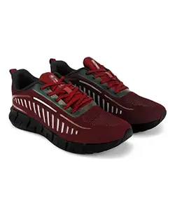 Aqualite Latest Casual Shoes ||Sneakers for Men||Running Shoes for Men || Sport Shoes for Mens || Memory Foam Insole Walking Shoes for Men, Rust & Black, UK 7