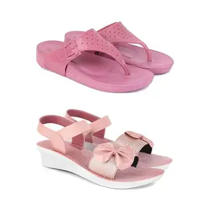 Women?s Flat Sandals,Stylish Heeled Sandals for Women B_(Combo 2)-1984-1968-6-EURO-37