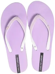 Carlton London Women's Flip Flops, Purple, 8