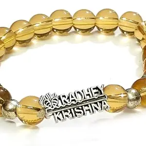 ASTROGHAR Shri Radhey Krishna Lucky Charm Yellow Bracelet For Men And women