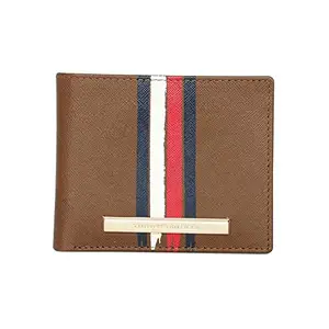 Tommy Hilfiger Moxen Men Leather Global Coin Wallet Tan