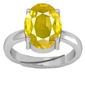 Kirti Sales 13.25 Ratti 12.00 Carat Unheated Untreatet A+ Quality Natural Yellow Sapphire Pukhraj Gemstone Ring for Women's and Men's (Lab Certified)