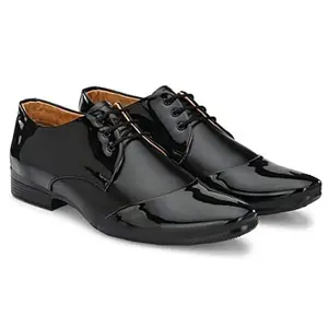 Fancy Fun Men's Patent Leather Shoes (Black 3, Numeric_8)