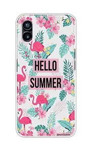 The Little Shop Designer Printed Soft Silicon Back Cover for Nothing Phone 1 (Flamingo Summer)