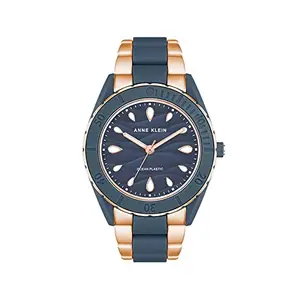 Anne Klein Womens 38.5 mm Fall 22 Blue Dial Plastic Analog Watch - AK3910BLRG (Not assigned,Not Assigned)