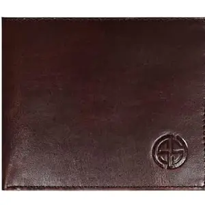 SHINE STYLE Brown Leather Men's Wallet