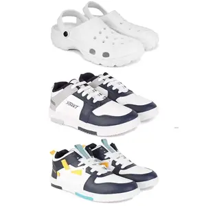 DRACKFOOT Men's Sports Shoes | Lightweight Stylish & Easy to Wear for Men'sGR-SPO-(3-Combo)-3122-1075-1074-7 Multicolor