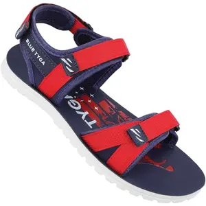 WALKAROO BLUE TYGA BT1701 Mens Stylish Sandals for Dailywear and Regular use - Blue Red