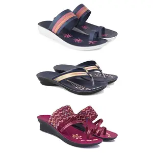 Women's Sandals | Lightweight Wear| Stylish & Easy to Wear For Women'S PCV-SAN-(COMBO-3)-1991-1957-1949-8