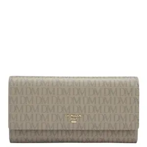 Da Milano Flap Leather Wallet for Women - Chalk