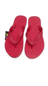 Women Stylish Lightweight Flipflops | Casual & Comfortable Daily-wear Slippers for Indoor & Outdoor | For Everyday Use (Red, 4)
