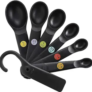 Oxo Measuring Spoon Set 7 pcs in black, 3.81 x 10.16 x 21.59 cm