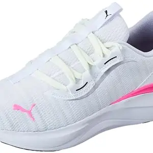 Puma Womens Softride Harmony WNS White-Poison Pink-Electric Lime-Black Running Shoe - 6 UK (31001905)