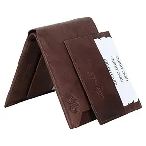 Designer Bugs Men's Genuine Leather RFID Wallet Brown