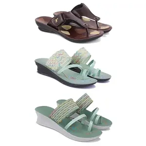 Women's Sandals | Lightweight Wear| Stylish & Easy to Wear For Women'S PCV-SAN-(3-COMBO)-1963-1954-1948-5