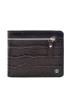eske Oisin Genuine Leather Mens Bifold Wallet - Textured Pattern - 10 Card Holders