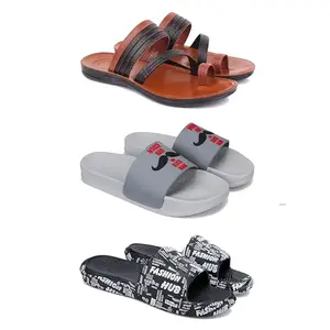 Men's Sandals | Lightweight Wear| Stylish & Easy to Wear For Men's PCV-SAN-(3-COMBO)-3151-1590-3103-6
