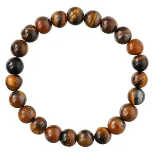 SHIVOASIS MART Tiger Eye Bracelet for Women Men's Gifts - Protection Healing Crystal Bracelet - 8mm Gemstone Beaded Adjustable