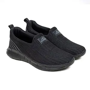 ASIAN Men's Superwalk-04 Black Slipon,Walking,Running Shoes UK-7