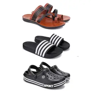 DRACKFOOT Men's Sandals | Lightweight Wear| Stylish & Easy to Wear For Men's GR-SAN-(3-COMBO)-3151-3024-3014-10