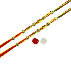 Evisha 2 Pcs Om Moli Thread Bracelet Rakhi For Brother | Rakhi Combo-220-Two | rakhi || rakhi set || rakhi for brother