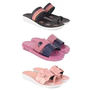 Women's Comfortable Sandal,Casual Lightweight Sandal for Everyday Wear | CL-(COMBO-3)-1992-1982-1988-5-EURO-36